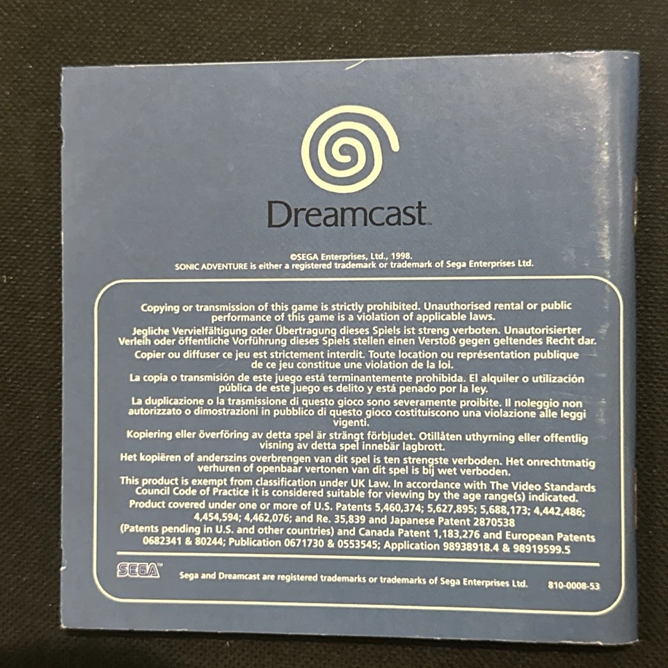 Sonic Adventure • Sega Dreamcast Game + Manual (1998) PAL • Complete CIB • VGC - Image 4 of 4