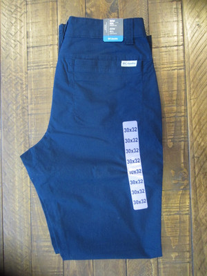 Columbia Men's Active Fit Straight Tech Pants 30x32 Collegiate Navy