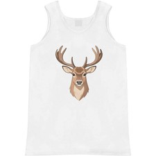 'Cartoon Stag Head' Adult Vest / Tank Top AV060664 