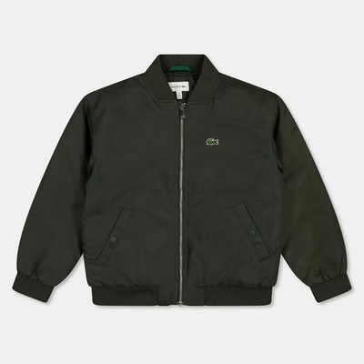KINDER BOMBERJACKE ''LACOSTE'' GRÜN KHAKI/SCHWARZ GR. 8 JAHRE NEU IM BLISTER.