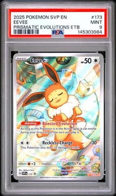 Pokemon Eevee SVP 173 2025 Prismatic Evolutions PSA 9