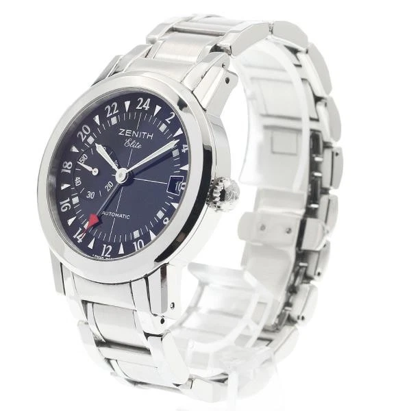 Zenith — Zenith Porthole Elite 01/02.0451.682 39mm SS Black Dial Automatic Watch #C7477