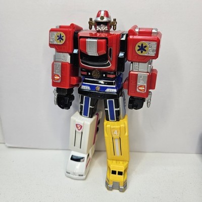 1999 Bandai Power Rangers Lightspeed Rescue Megazord Die Cast W Plastic