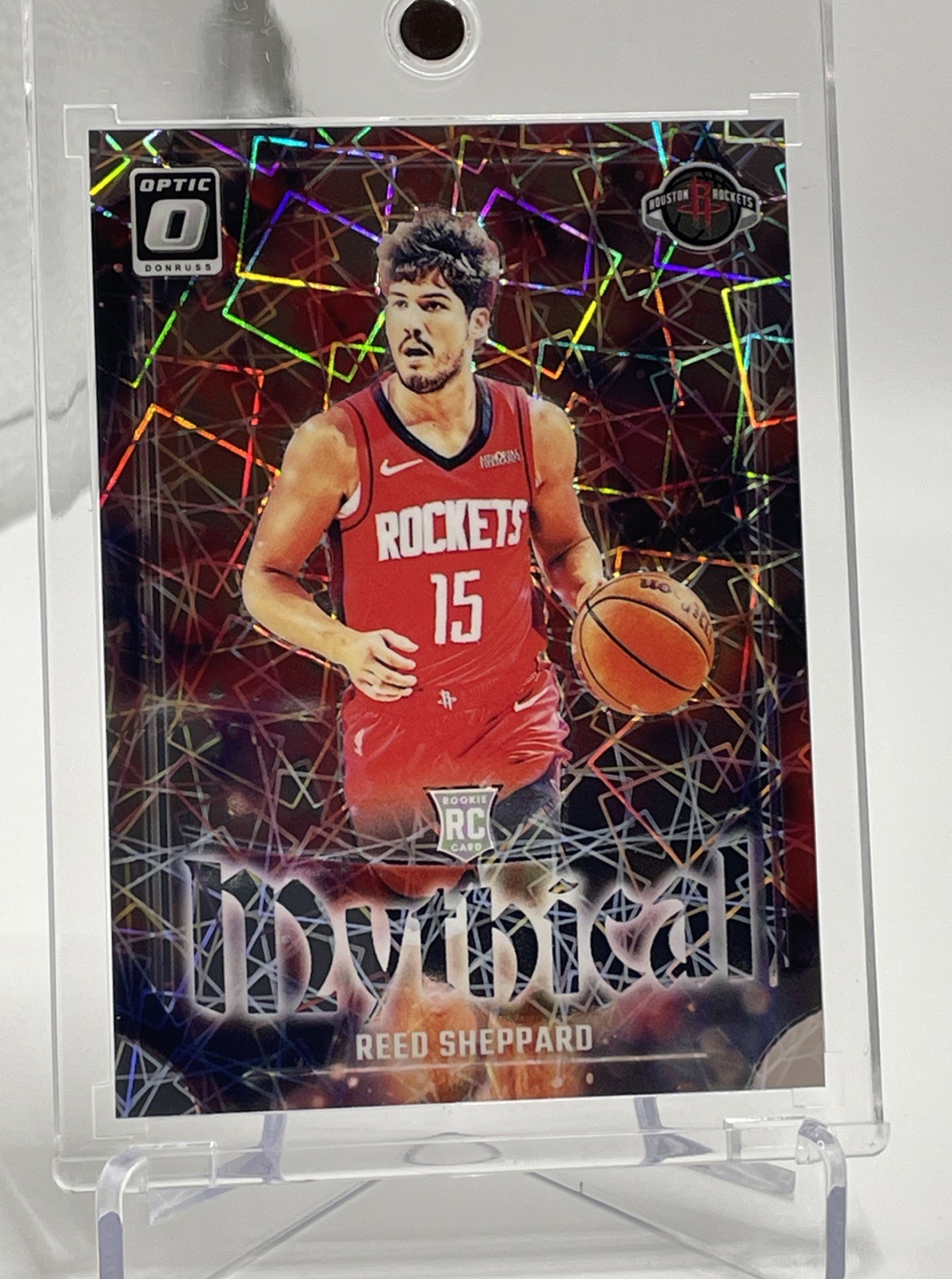 Reed Sheppard 2024-25 Donruss Optic Mythical SSP Case Hit RC  #6 Houston B11