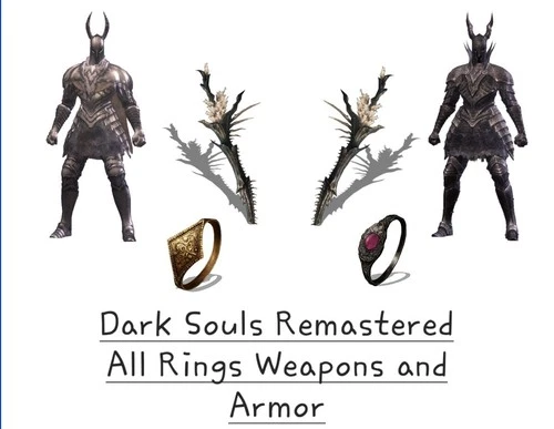 Ultimate Dark Souls Remastered Collection - PS4/PS5 - Weapons, Armors, Rings