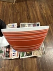 Pyrex Vintage Charm Set of 3 Stripes Mixing Bowls 3C, 6C, 10c PREOWNED