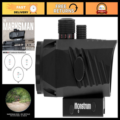3X Prism Scope for Precision Shooting, Adjustable Reticle, Lightweight Design