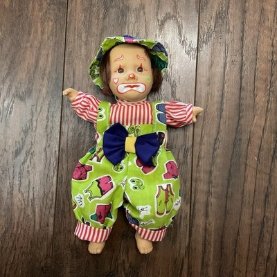 Gi-go Expressions Baby Doll Palm Pals #10 Bean Bag Vintage 90s Clown Sad Face