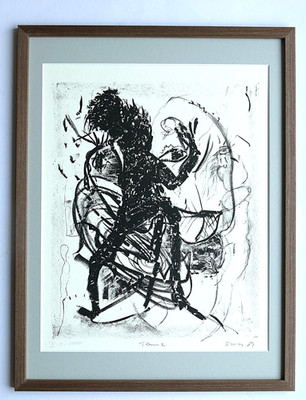 Erich Wolfgang HARTZ '' Tanz '' Lithografie 89  handsigniert 1/100, gerahmt !