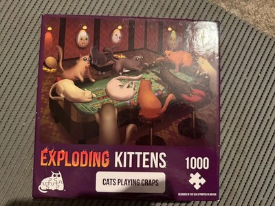 Exploding Kittens Puzzle 1000 Teile Cats playing craps