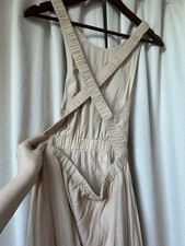 Forever 21 Tan Open Back Log Dress Size M