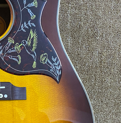 Sunburst Finish Solid spruce top Acoustic Guitar Decorative Pickguard