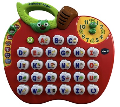VTECH Alphabet Apple Preschool Learning Toy ABCs Music Lights #1390 WORKS