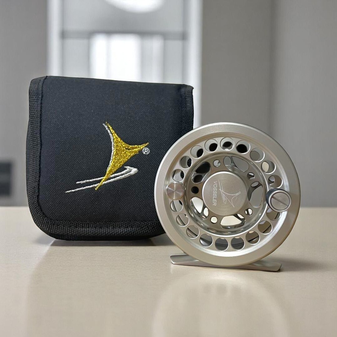 VOSSELER DC2 fly reel #3/4 silver rare USED JP | eBay