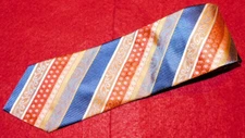 ALTEA MILANO MADE IN ITALY MULTI COLOR STRIPED TIE - TIES - DESIGNER TIES.