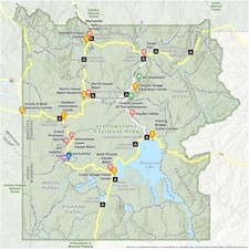 Yellowstone National Park Map GLOSSY POSTER P...