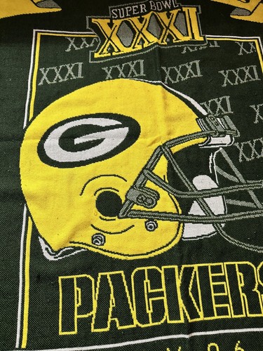 Green Bay Packers 1997 Super Bowl XXXI 31 Champions Throw Blanket NFL Football - Picture 3 of 5