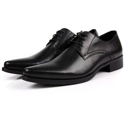 Herren Leder Schuhe Formell Anzugschuhe Oxford Herrenschuhe Schnürschuhe - Picture 3 of 17