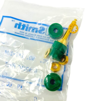 Abbatron HH Smith 257-104 Insulated Binding Post Gold Plated Brass, Green