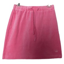 Juicy by JUICY COUTURE Velour Pink Barbie Core Embroidered Logo Mini Skirt Sm