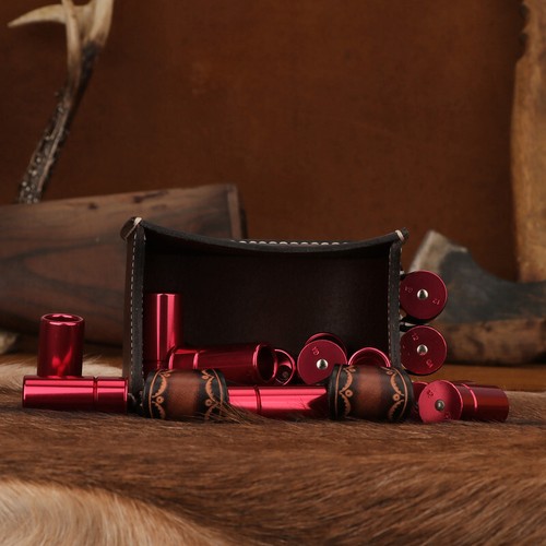 TOURBON Leather Shotgun Cartridge Bag Belt Pouch 12GA Waist Case Shells Carrier - Picture 9 of 24