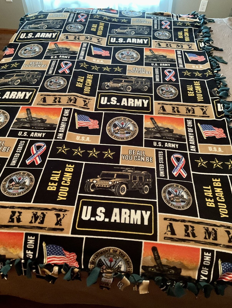 US Army layer Fleece Blanket 84