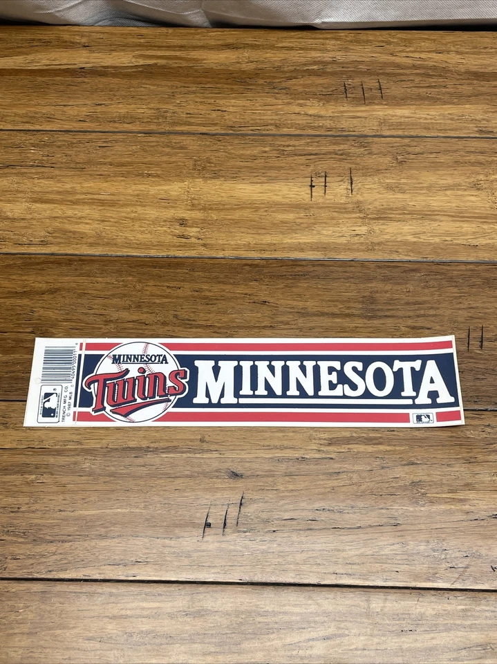 Vintage Minnesota Twins Bumper Sticker Official MLB Baseball 1990’s USA 11” JD - Image 2 of 4