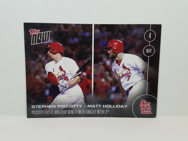 2016 Topps Now #52 Stephen Piscotty, Matt Holiday "Wins It..." (PR217) Very Rare
