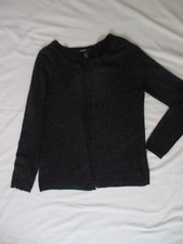 Ladies Cardigan Cover Up - Size M - Mango - Black Silver
