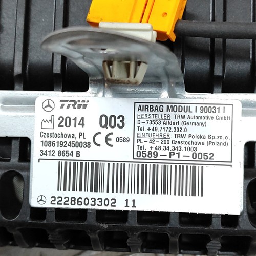 MERCEDES-BENZ S W222 Unità di sicurezza cruscotto A2228603302 2014 22407990 - Picture 7 of 7
