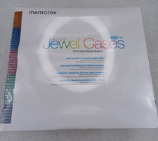 Memorex CD/DVD Clear Slim Jewel Cases - 100 pack NEW SEALED