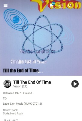 Vision ~ Till The End of Time CD 1997 Hi-Tech AOR Melodic Hard Rock WestCoast 