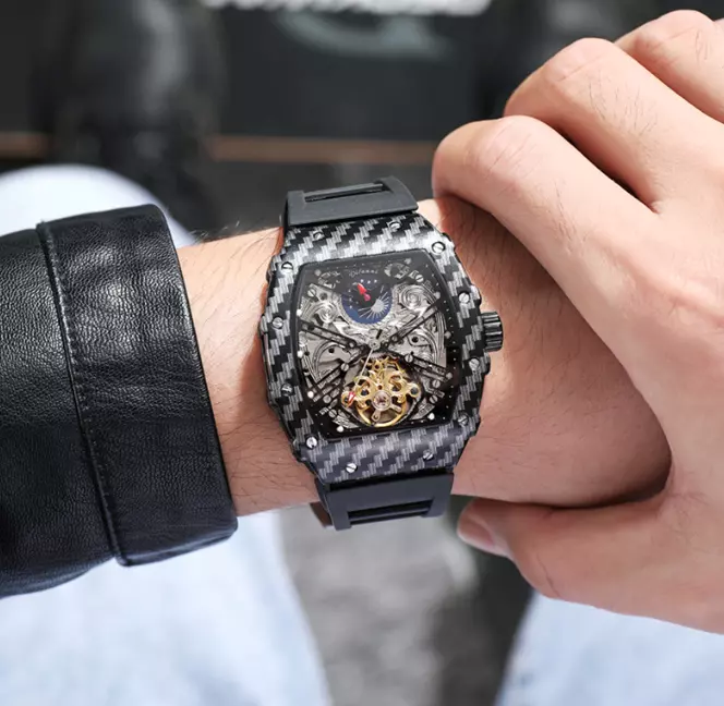 Montre automatique homme squelette hot sale