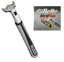 Gillette Atra Plus Razor Handle (Vector) + 10 Gillette Atra Plus Blades (No Box)