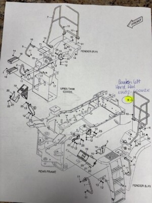 DEVELON DOOSAN LEFT HAND, HAND RAIL 101582-00062E, machine list in description