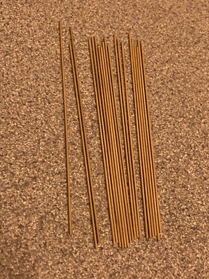 20 Stück 1 mm x 90 mm massive Messingstange für Modelle, Teichyachten usw.