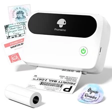 Phomemo Thermal Shipping Label Printer, M421 Bluetooth Wireless Lable Maker, App