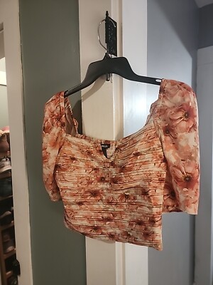 Express Floral Crop Top Size Small