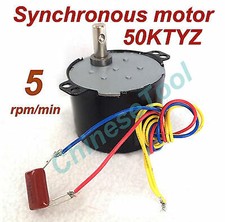Synchronous Motor 50KTYZ AC 220V 240V 50/60Hz 5 rmp/m CW/CCW 6W Torque 12kgf.cm