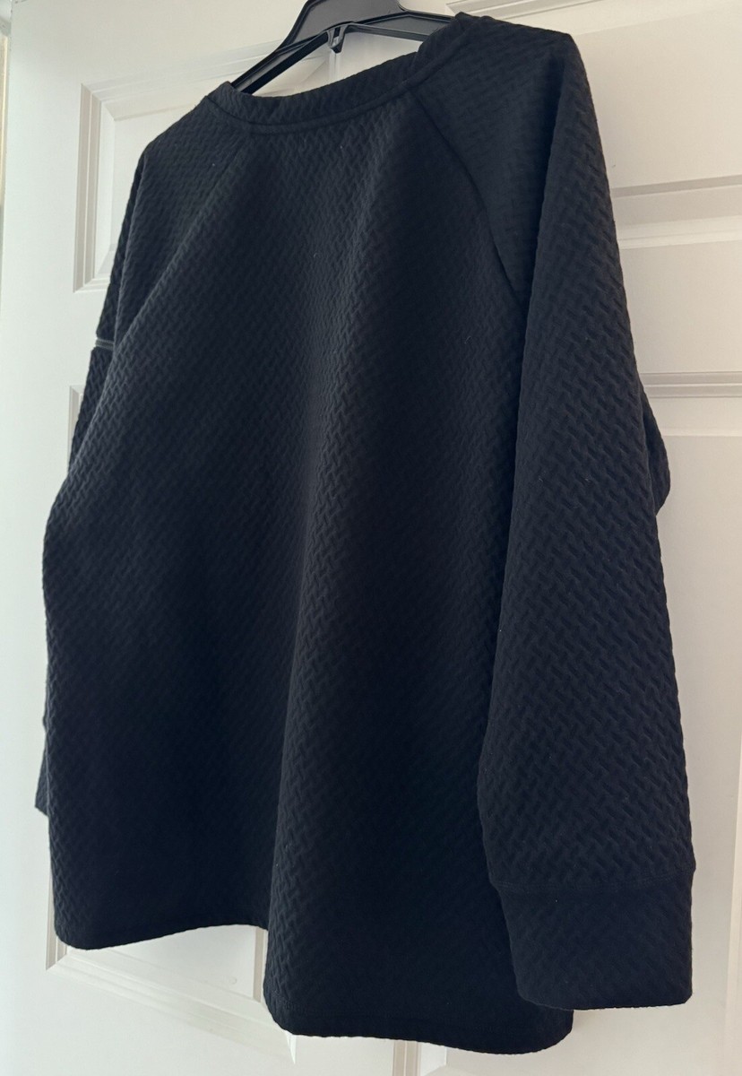 Nine West Active Women's Black Long Sleeve Cinched Top- Size