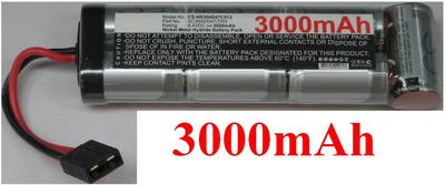 BATTERIE 8.4V 3000MAH SC3000/D47/FUTUBA-3P POUR VOITURE RC GENERIC - NEUF