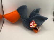 New 1996 Scoop The Pelican TY Beanie Baby Stuffed Animal Toy