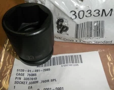 5120-01-491-2085 3033M 3/4" Drive 33mm Socket Grey Pneumatic 10823-06748 7294...