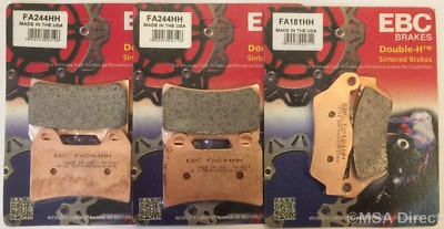 EBC Organic Brake Pad Set – Front & Rear – For KTM 1190 Adventure / R 2013-2016 – 3-Pack