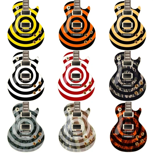 Bullseye Guitar Laminated Skin Wrap Vinyl Decal Stickers Guitar/Bass, 9 choices!
