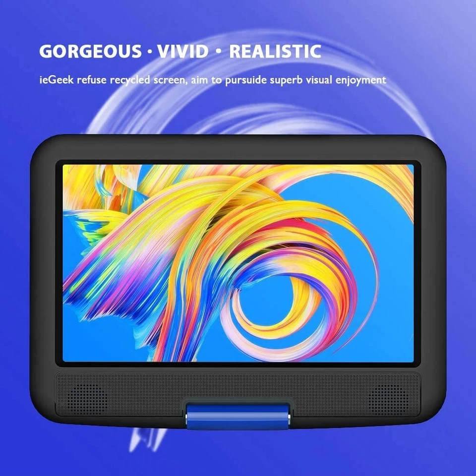 ieGeek 11.5"Portable DVD Player with HD Swivel Screen,Region Free,Remote Control - Image 2 of 4