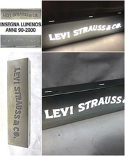 Insegna Luminosa Neon Vintage Vecchia Levis Pubblicitaria Insegne Levi's da Muro