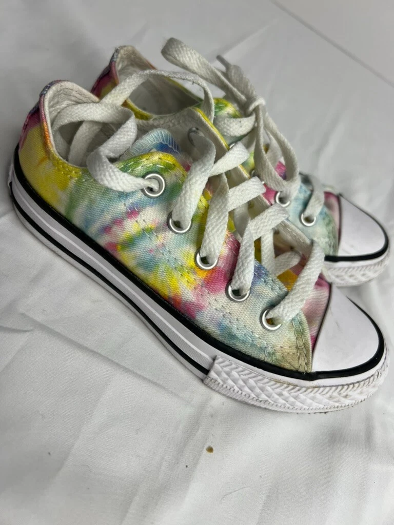 Scarpe basse Converse All Star stringate tie dye 365582F giovani taglia 11