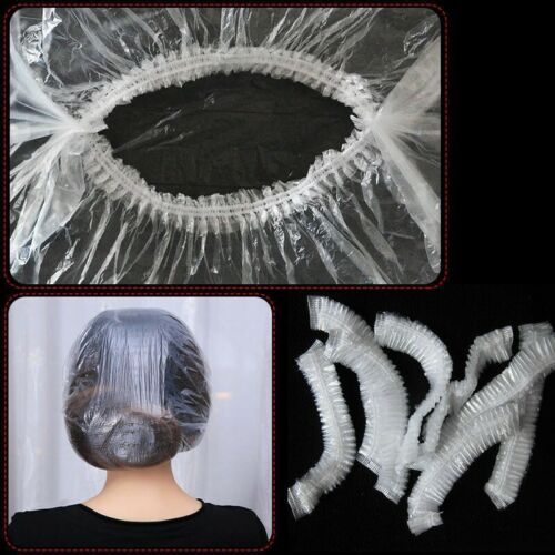 5+ Disposable Hotel/Home Shower Bath Clear Hair Elastic Caps FAST FREE US SHPPIN - Picture 2 of 5