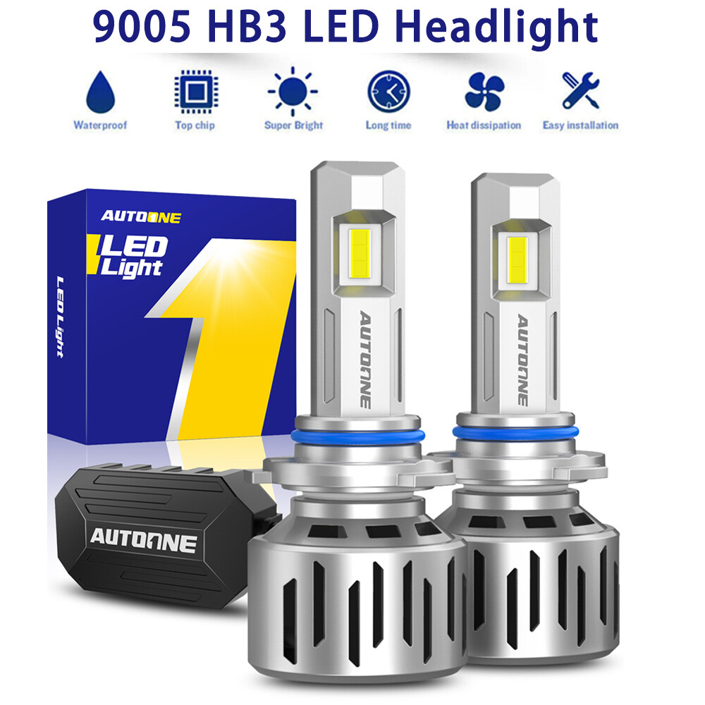 HB3 9005 LED Headlight Light Bulbs Kit High Beam 3900LM 6500K White Bright Lamp